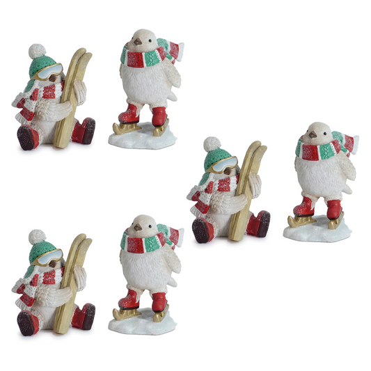 Winter Sport Bird Figurine (Set of 6)
