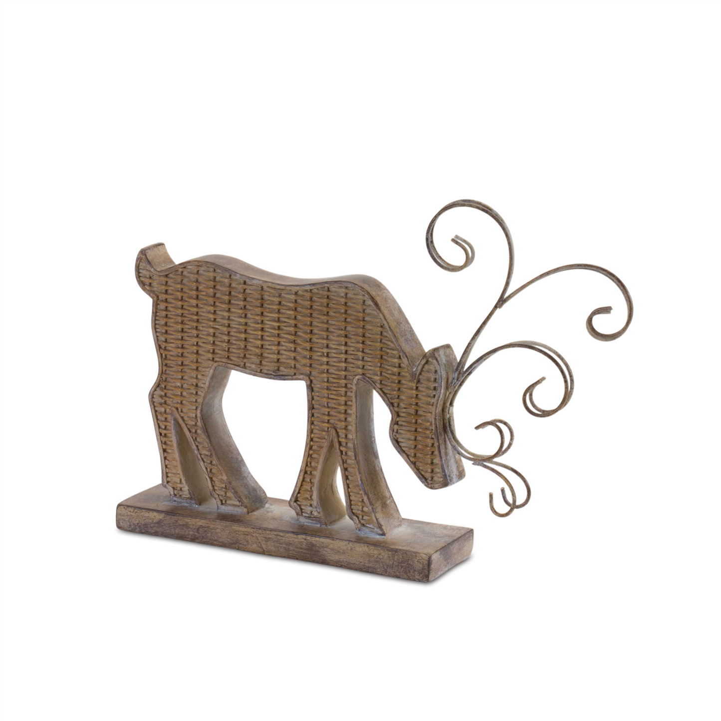 Wicker Design Deer Silhouette Decor (Set of 2) -Ship Only