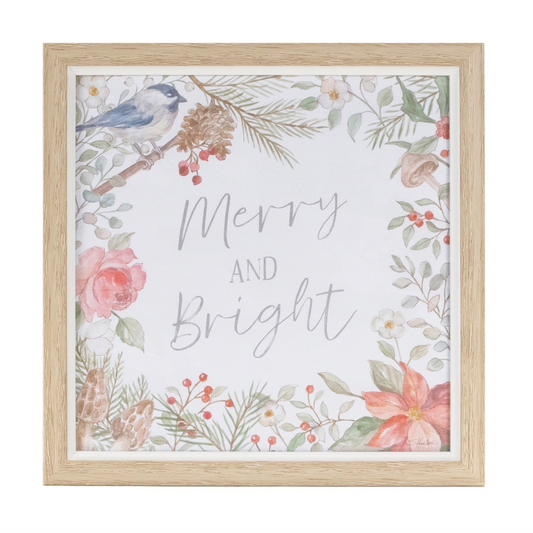 Framed Winter Cardinal Sentiment Print (Set of 3) -Ship Only