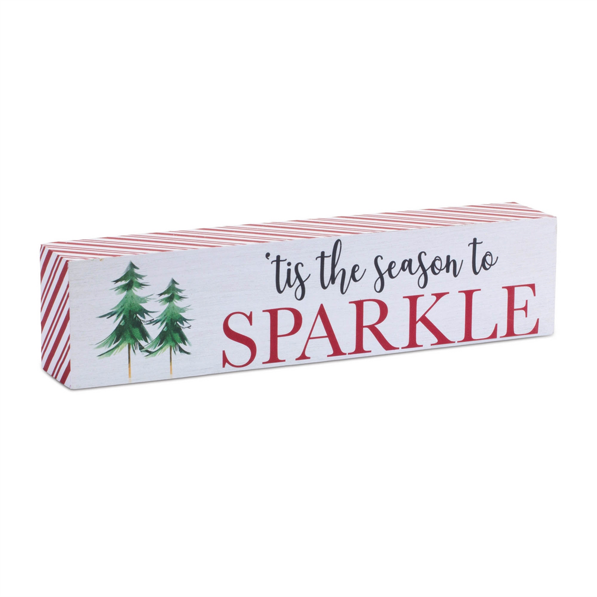 Holiday Peppermint Sentiment Sign (Set of 2) -Ship Only