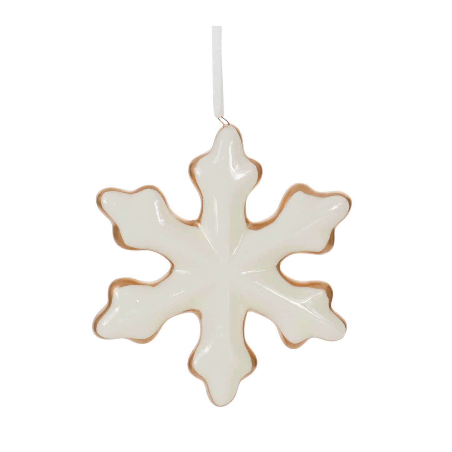 Ceramic Star and Snowflake Ornament (Set of 6) -Ship Only