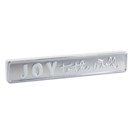 Metal Holiday Sentiment Sign (Set of 2) -Ship Only