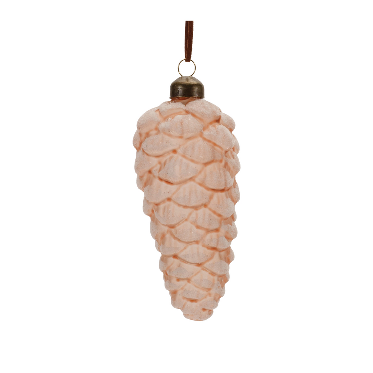 Pine Cone Ornament (Set of 6) 5.5"H, 7"H Glass -Ship Only