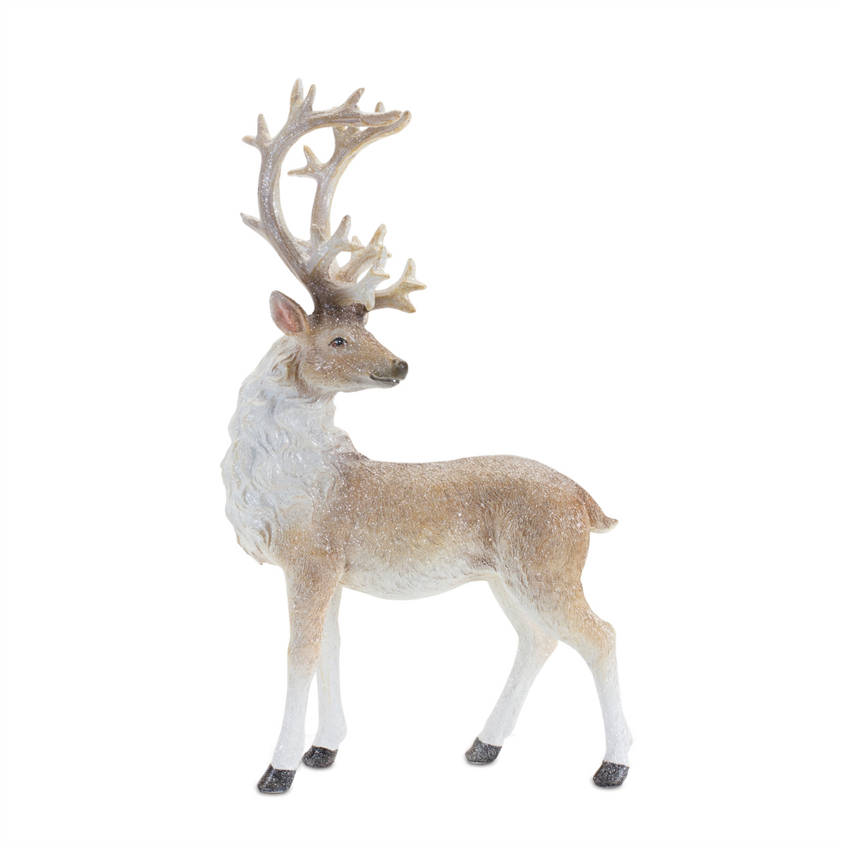 Glittered Holiday Deer Figurine (Set of 3) -Ship Only