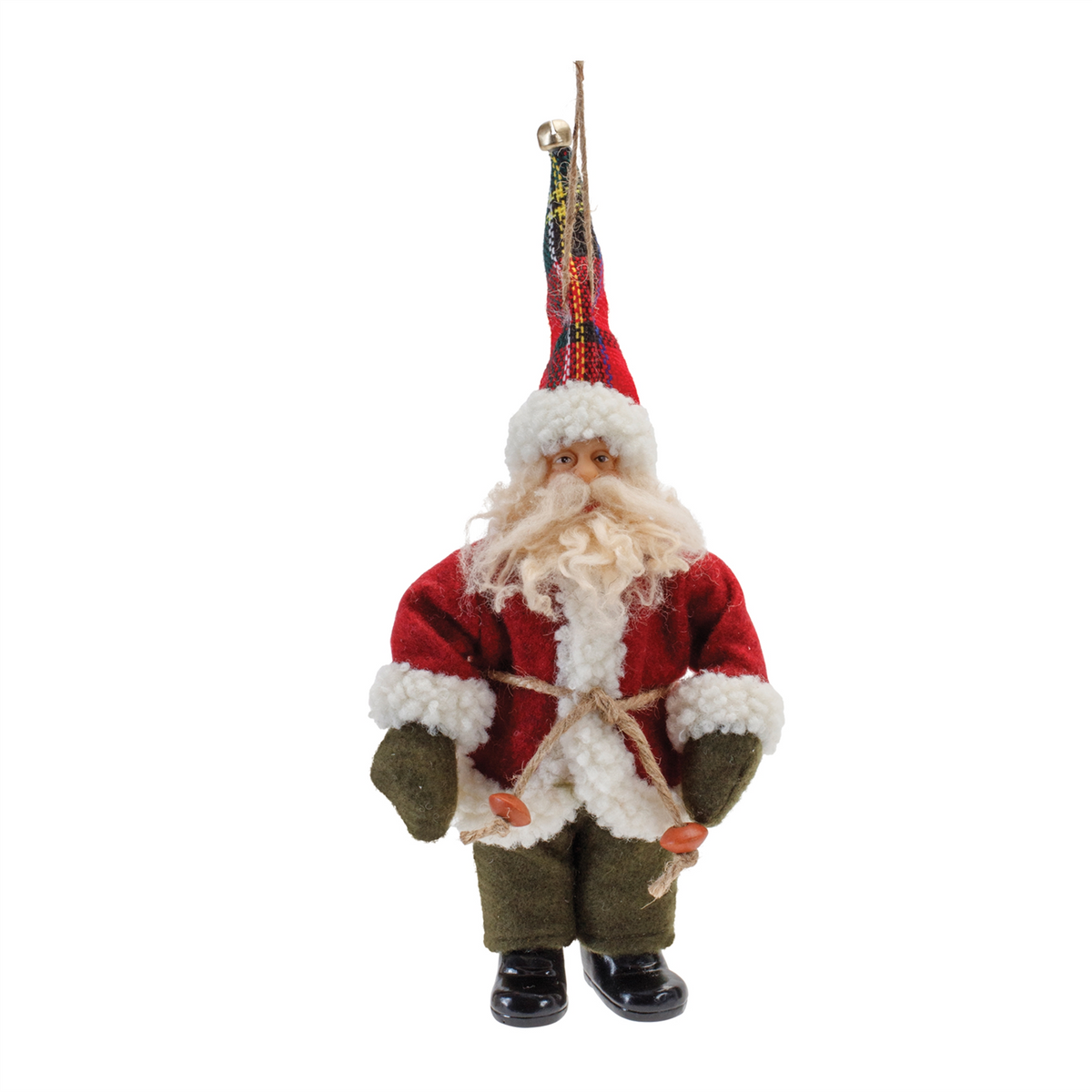 Santa Ornament (Set of 6) 10"H, 10.25"H, 11"H Polyester -Ship Only