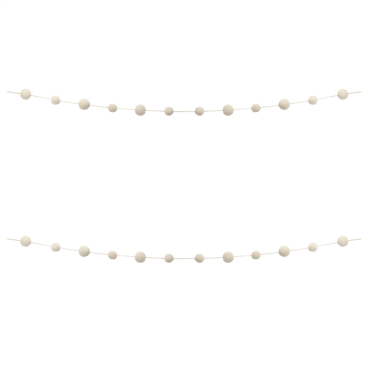 Pom Pom Garland (Set of 2) 6'L Polyester -Ship Only