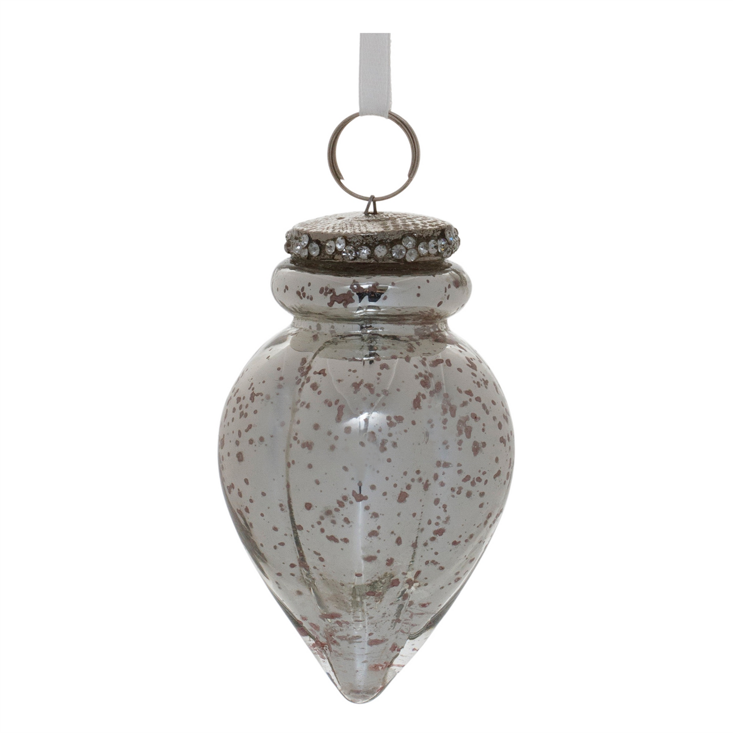 Grey Mercury Glass Ornament (Set of 6) -Ship Only