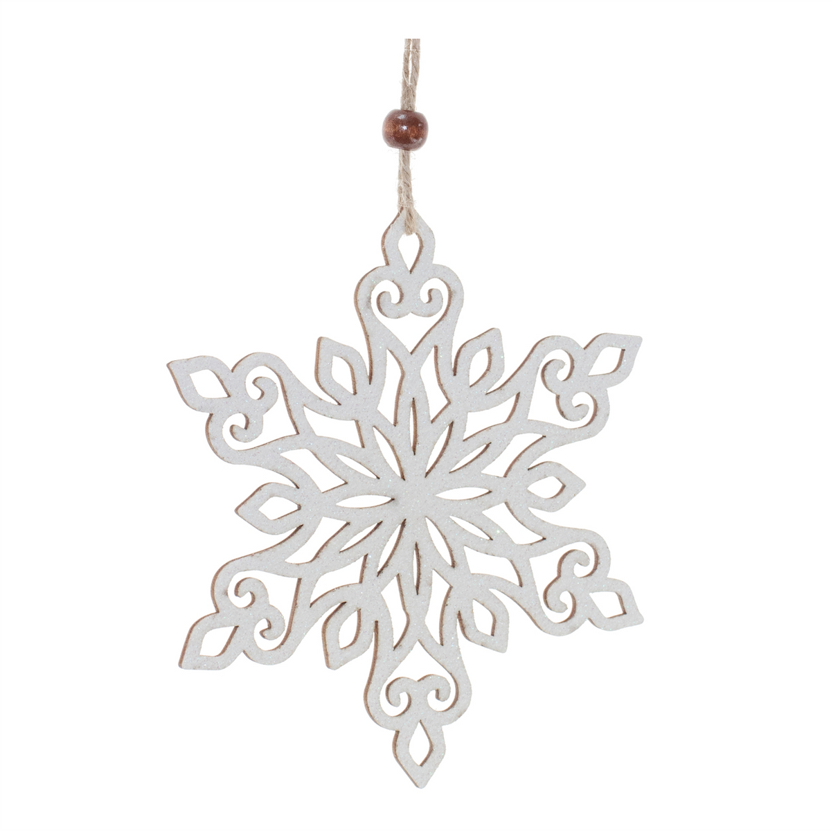 Snowflake Ornament (Set of 24) 5”H Wood -Ship Only
