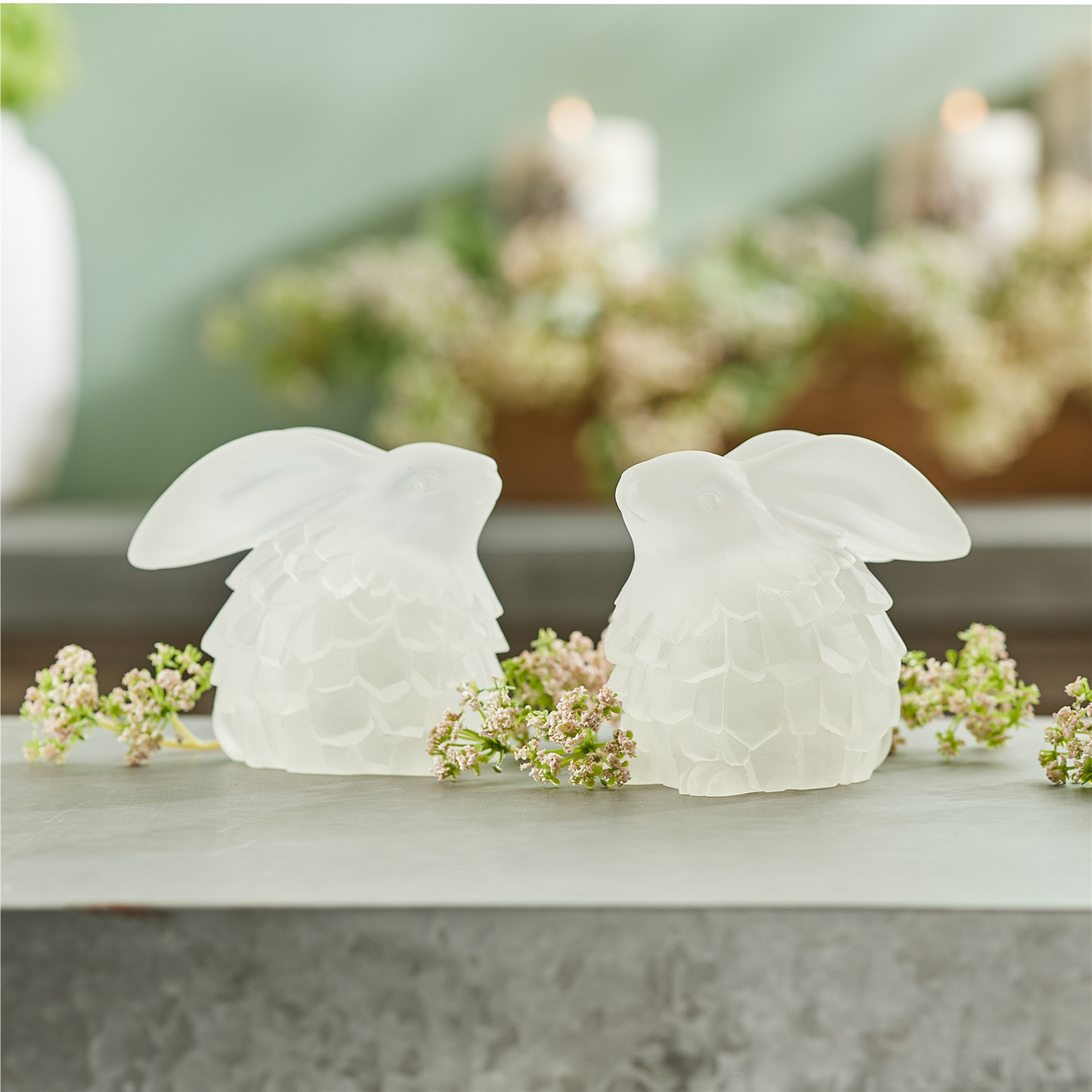 Frosted Bunny Figurine (Set of 4) -Ship Only