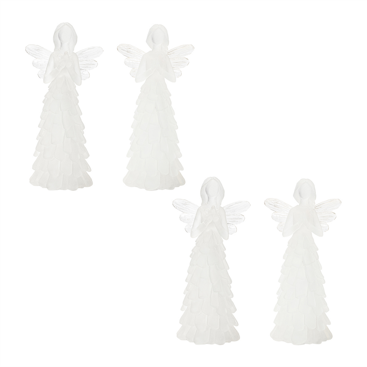Frosted Angel Figurine (Set of 4) -Ship Only