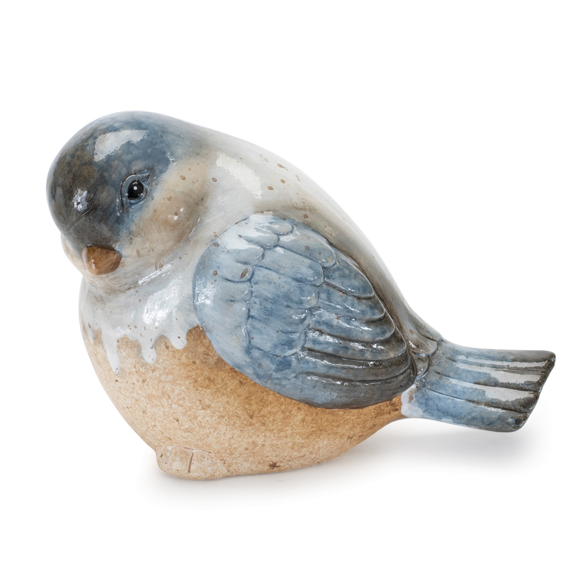 Ceramic Bird Figurines with Unglazed Accents (Set of 3) -Ship Only