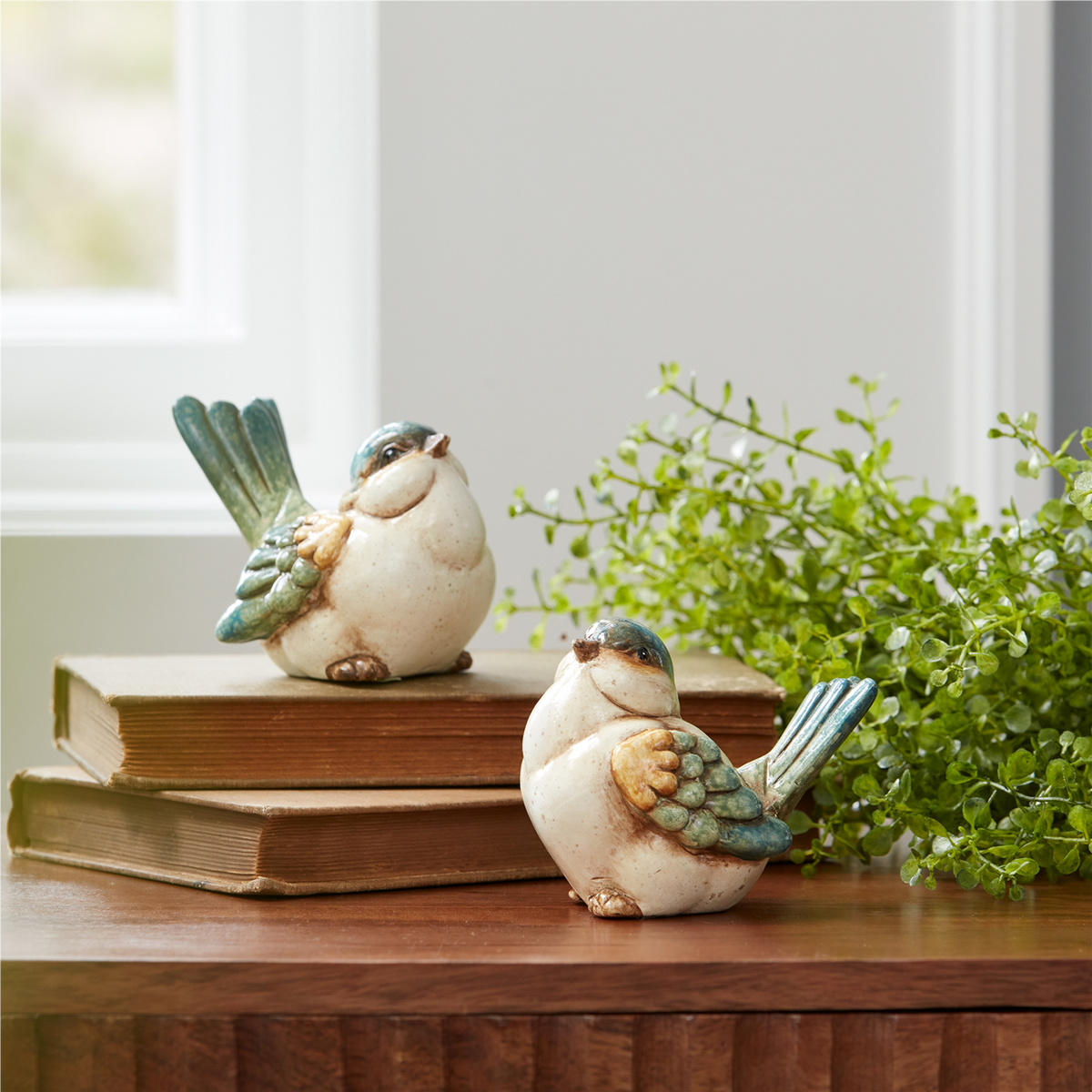 Terra Cotta Bird Figurine (Set of 6) -Ship Only