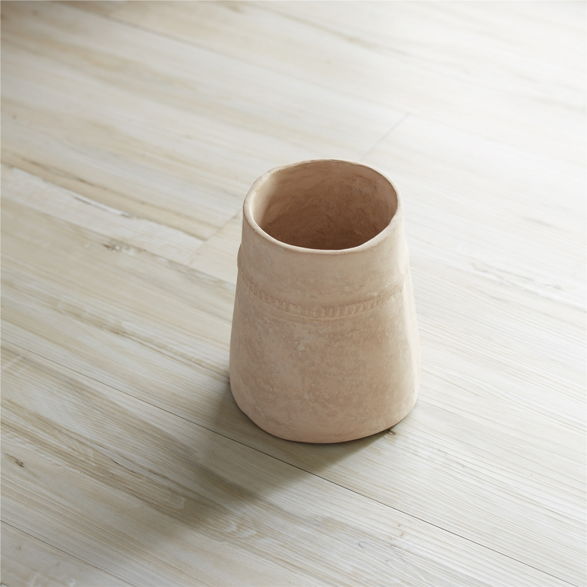 Vase 5.5"D x 6.5"H Recycled Paper/Chalk Powder -Ship Only