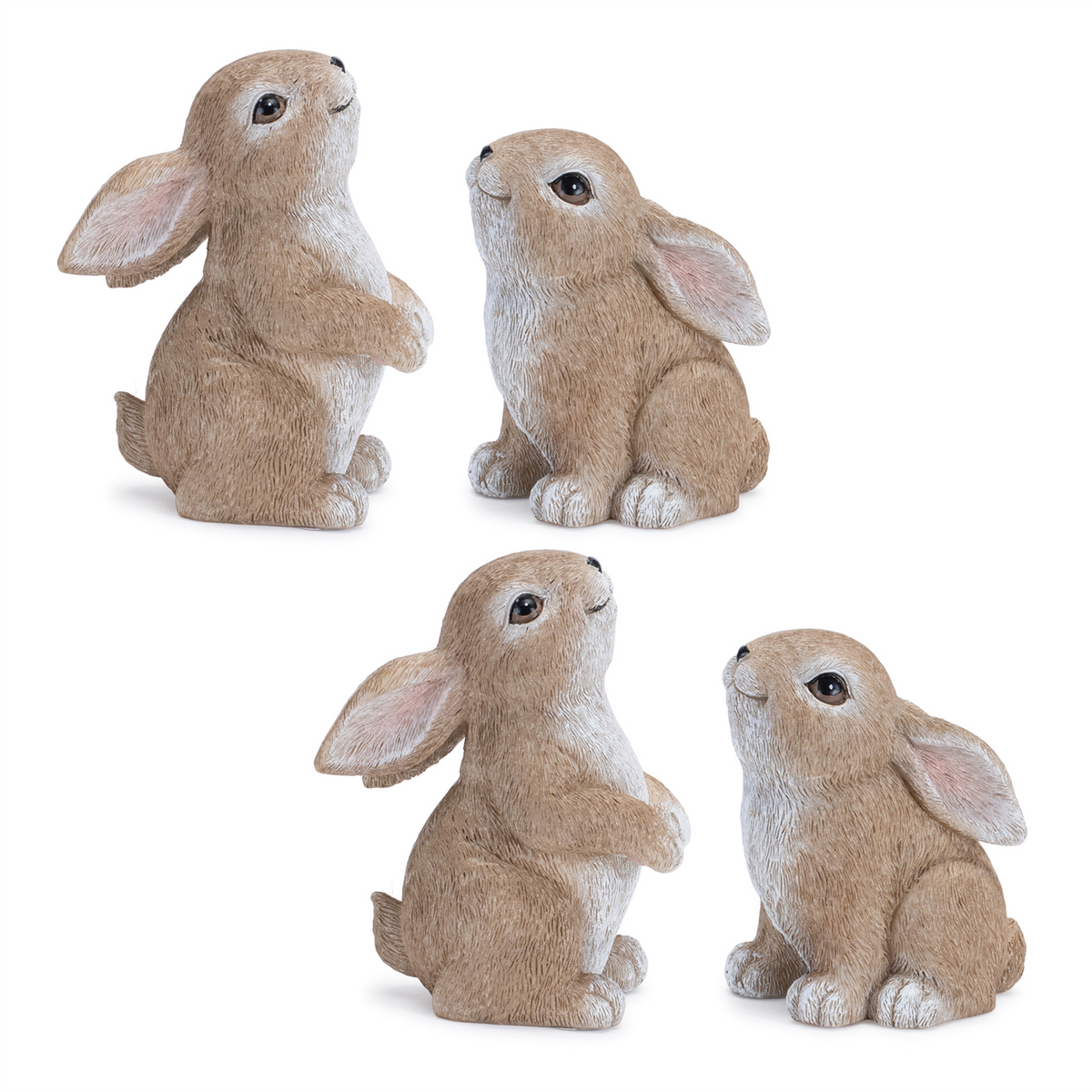 Woodland Bunny Figurine (Set of 4) -Ship Only