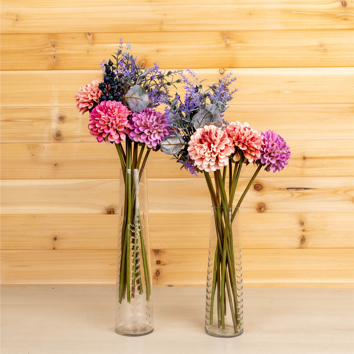 Mixed Zinnia Floral Bouquet (Set of 2) -Ship Only
