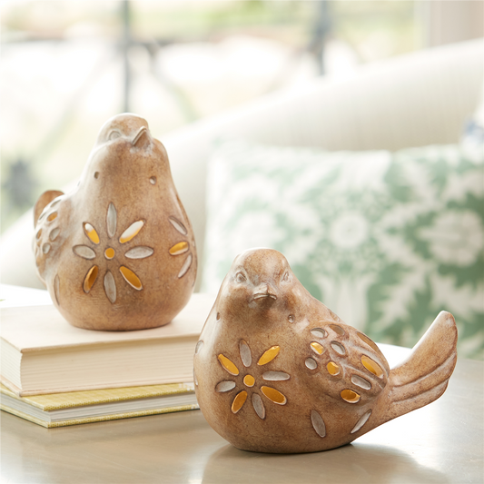 LED Bird Figurine (Set of 2) -Ship Only