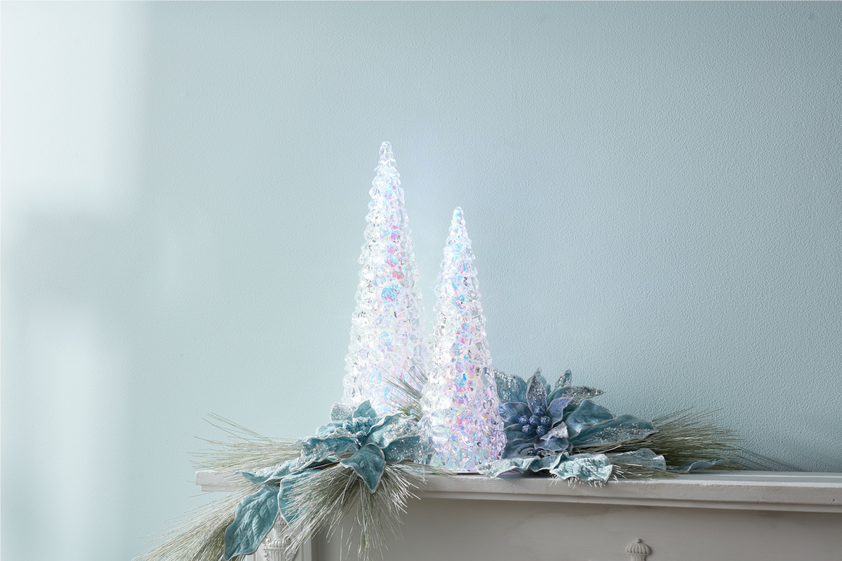 Iridescent LED Pine Tree 17.5"H