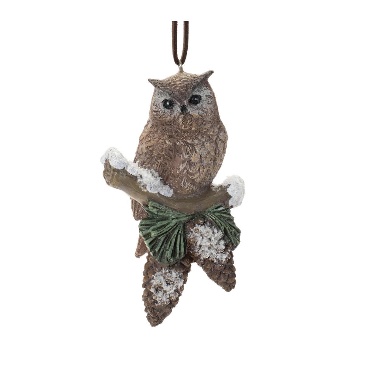 Cardinal and Owl Ornament (Set of 12) 4”H Resin -Ship Only