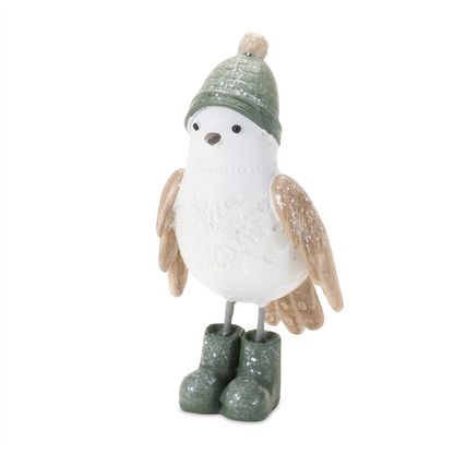 Winter Bird with Snowboots Figurine (Set of 6)