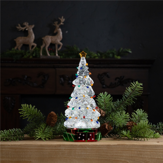 LED Christmas Tree with Holiday Lights 11.5"H -Ship Only