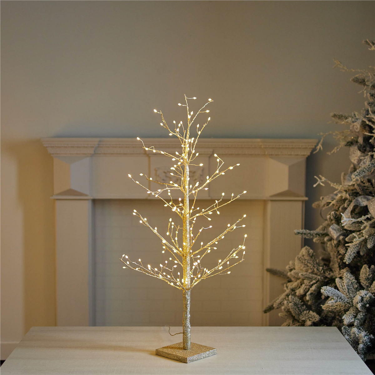 Gold LED Twig Tree 36"H -Ship Only