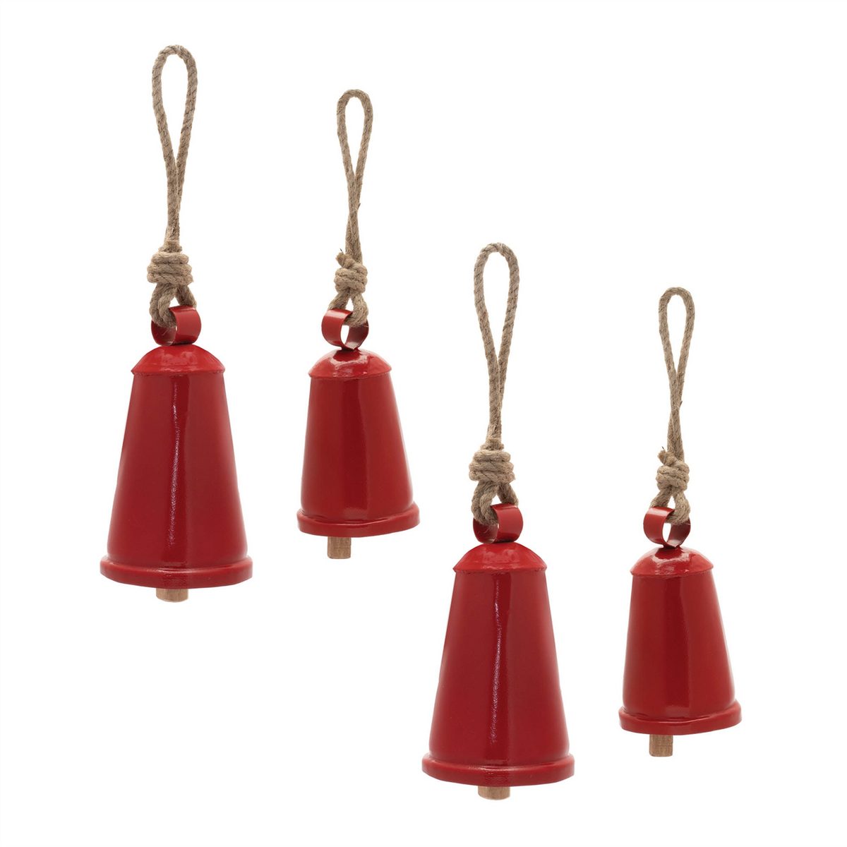 Rustic Metal Bell Ornament (Set of 4) -Ship Only