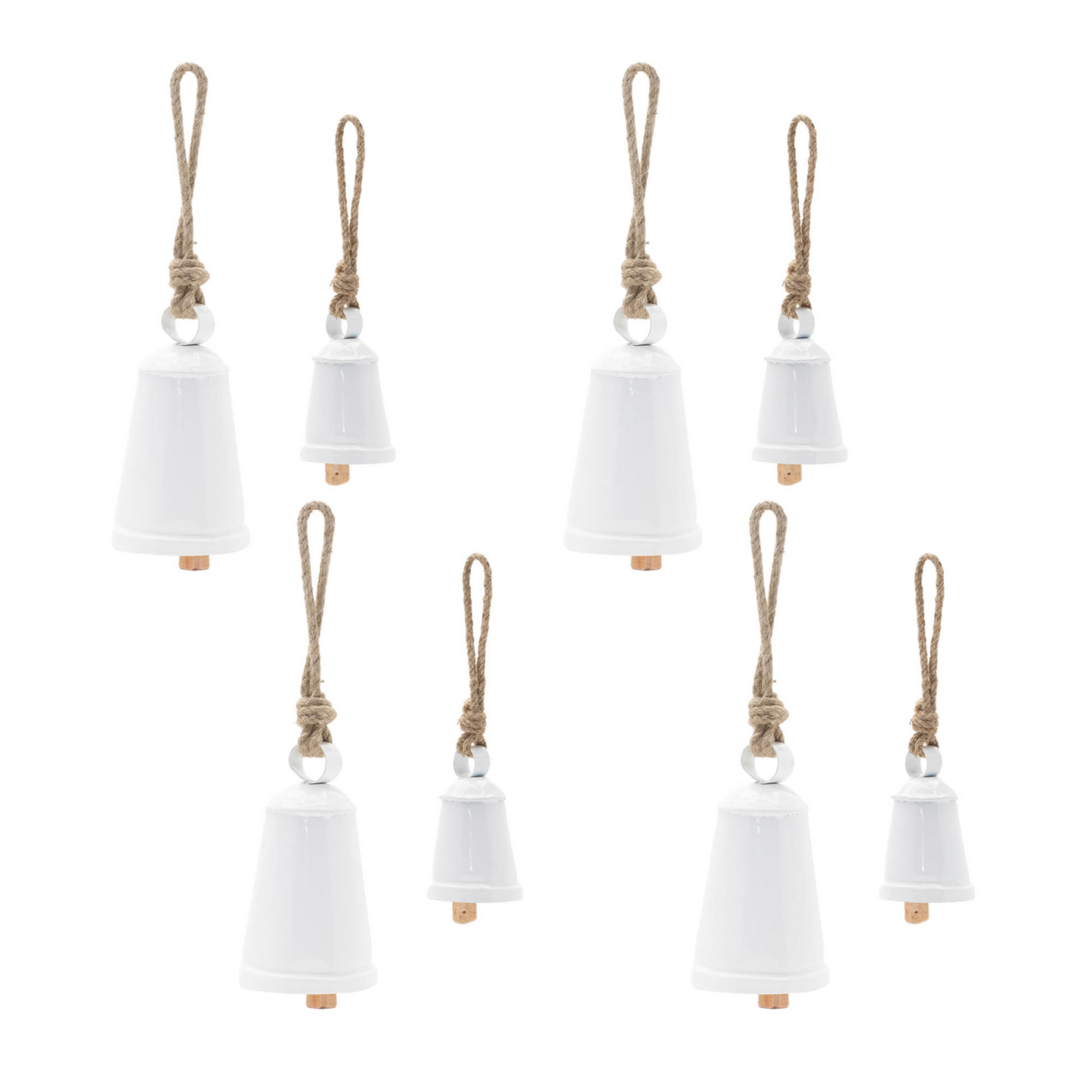 Rustic Metal Bell Ornament (Set of 8) -Ship Only