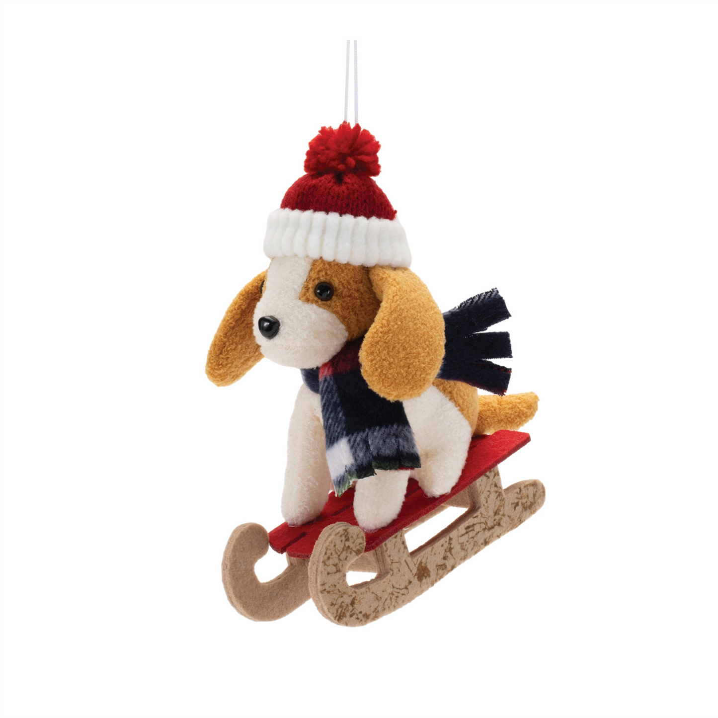 Plush Ski and Sled Dog Ornament (Set of 6) -Ship Only