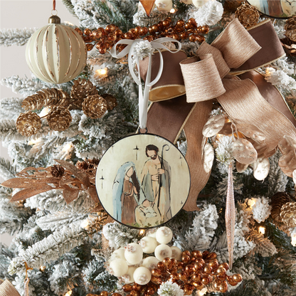Holy Family Disc Ornament (Set of 12)