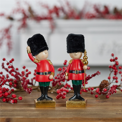 Holiday Nutcracker Soldier Figurine (Set of 2)