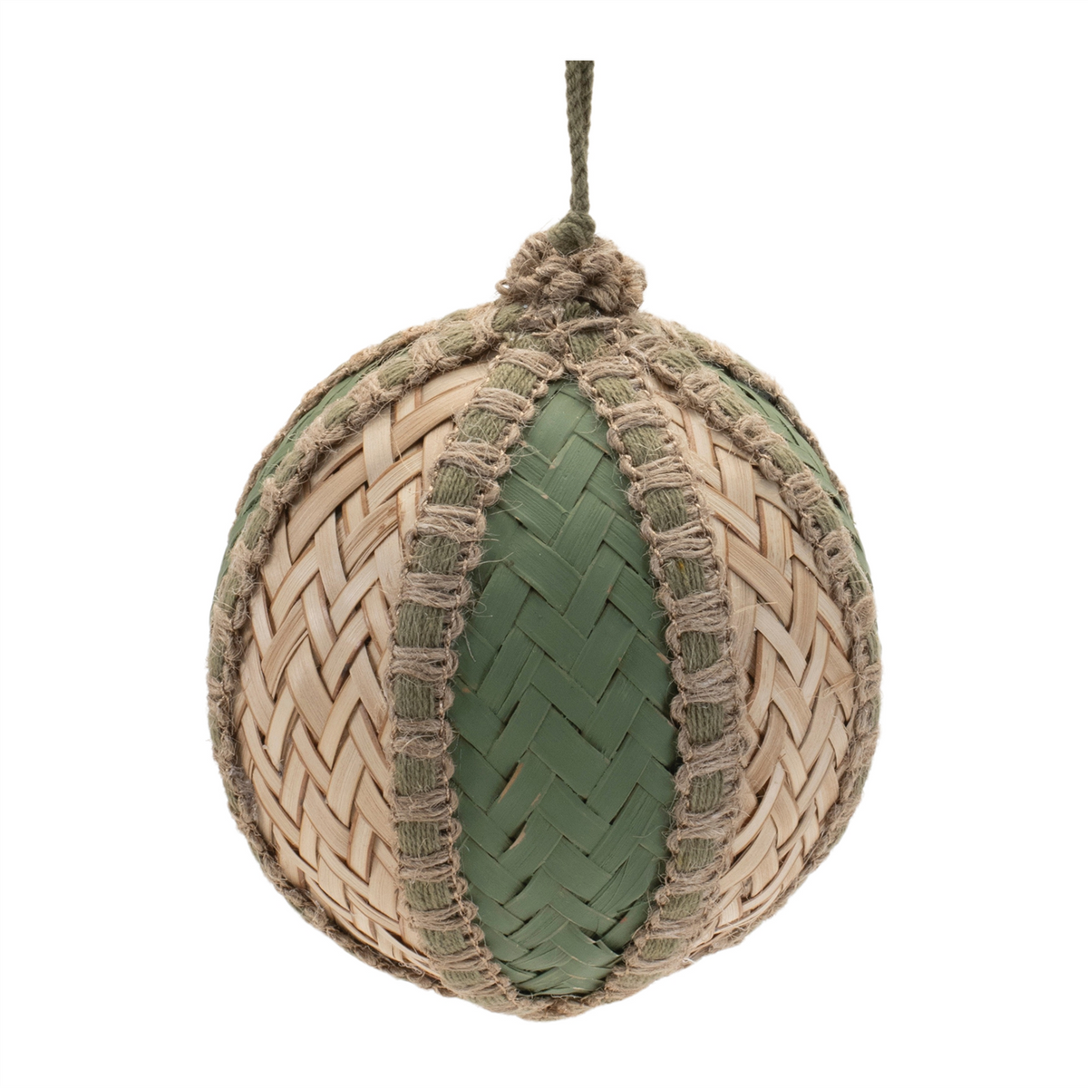 Woven Bamboo Ball Ornament (Set of 4) -Ship Only