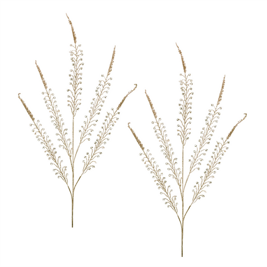 Beaded Fern Spray (Set of 2) -Ship Only