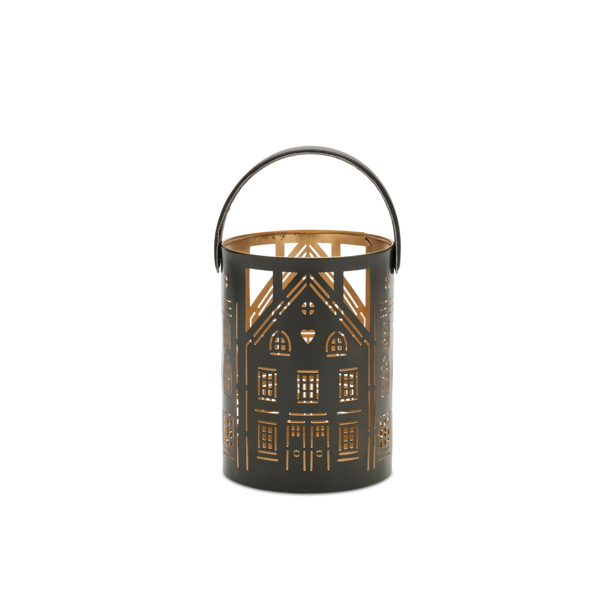 Punched Metal House Lantern (Set of 3)