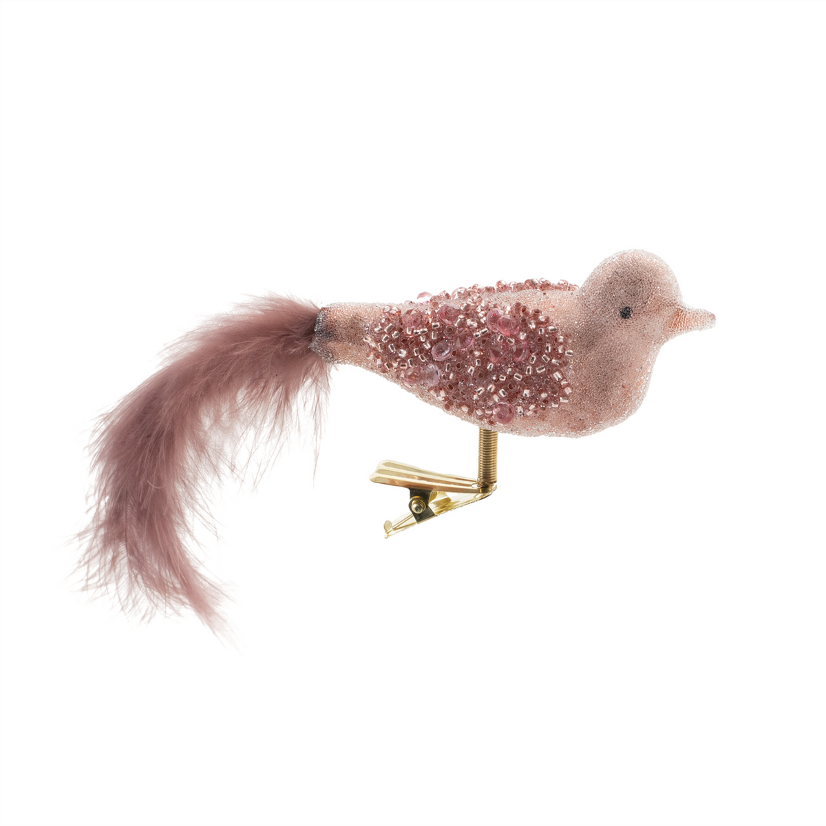 Bird Ornament (Set of 12) 6"L x 2"H Glass -Ship Only