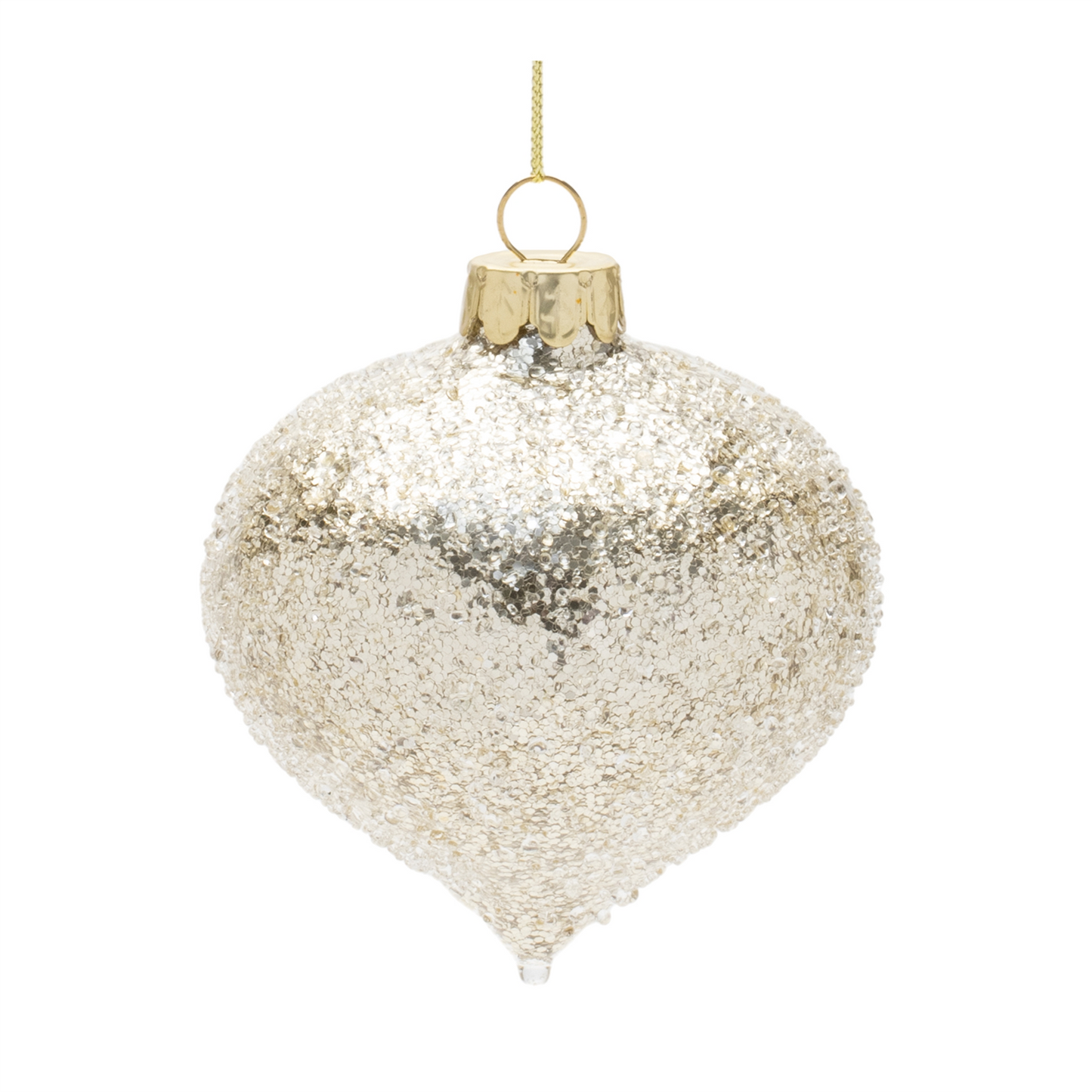 Ball Ornament (Set of 12) 3"D, 3.5"H Glass