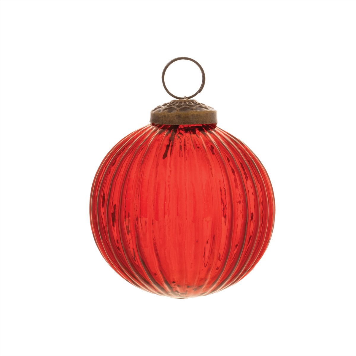 Ball Ornament (Set of 12) 3"D, 4"D Glass -Ship Only