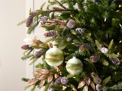 Beaded Glass Ball Ornament (Set of 6)