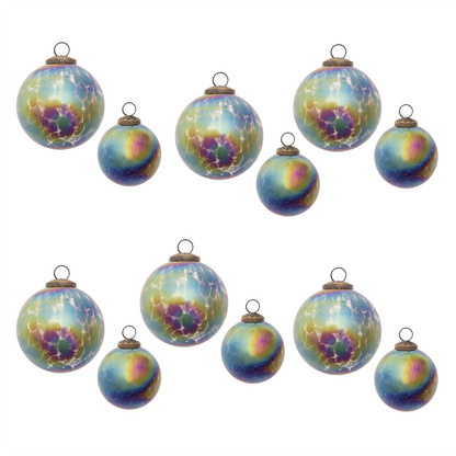 Iridescent Glass Ball Ornament (Set of 12)