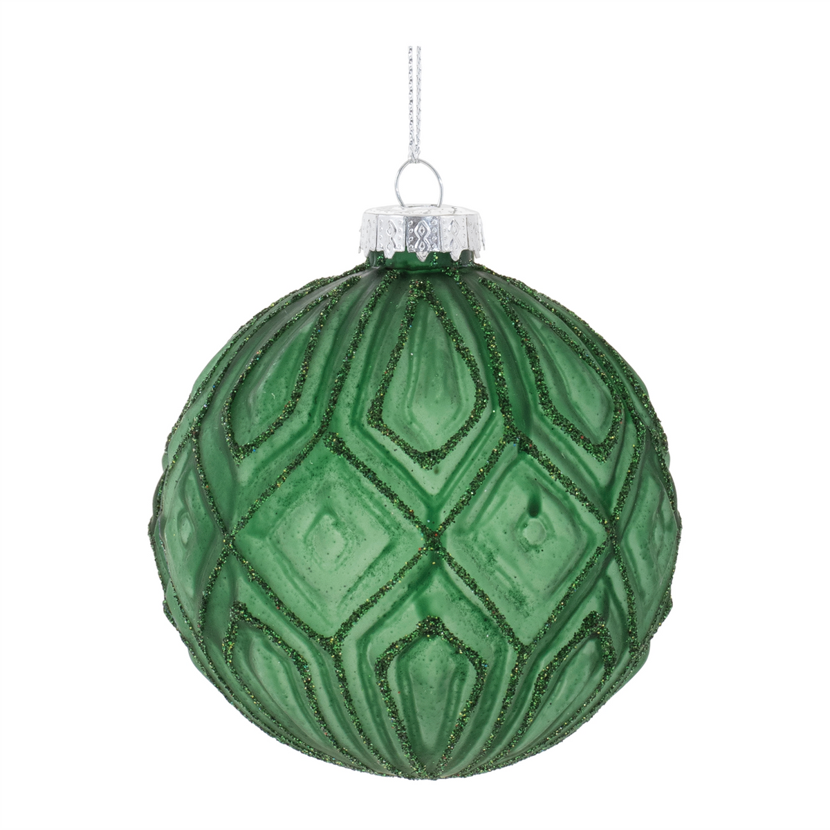 Ball Ornament (Set of 12) 3”D Glass -Ship Only