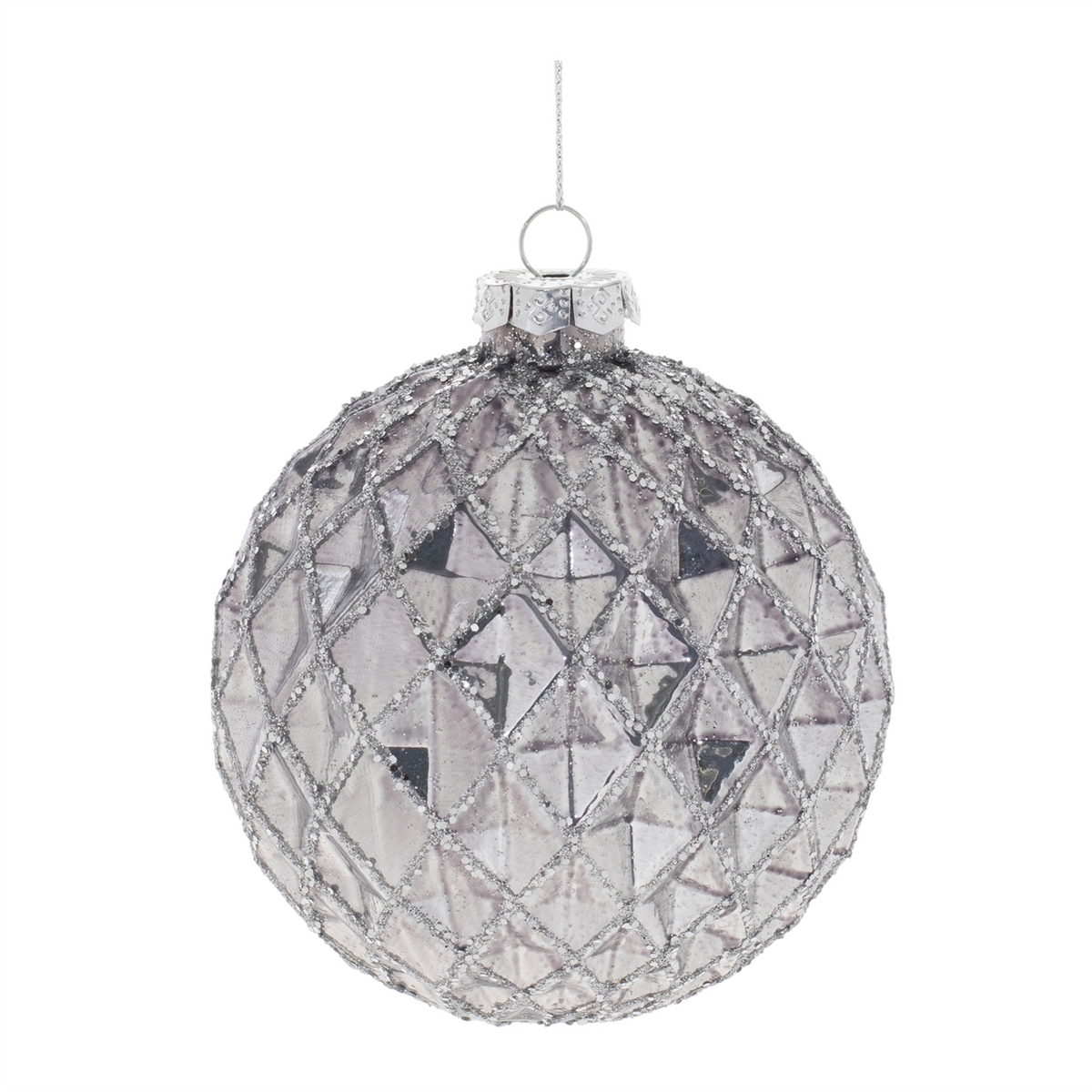 Glittered Glass Ball Ornament (Set of 6)