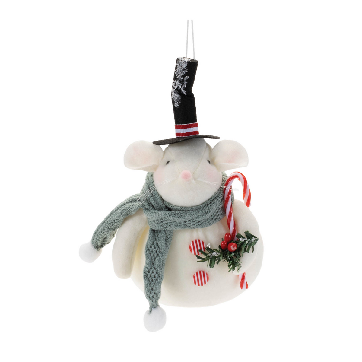 Mouse Ornament (Set of 12) 6.5"H, 7.5"H Polyester -Ship Only
