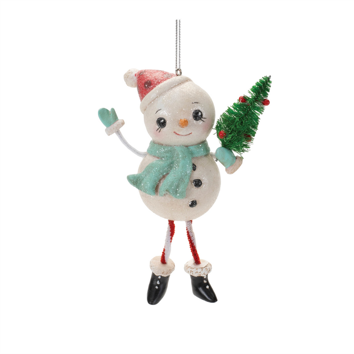 Snowman Ornament (Set of 12) 4”H Resin -Ship Only