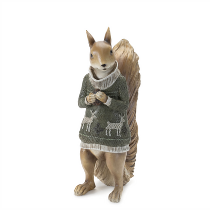 Winter Animal with Sweater Figurine (Set of 3)