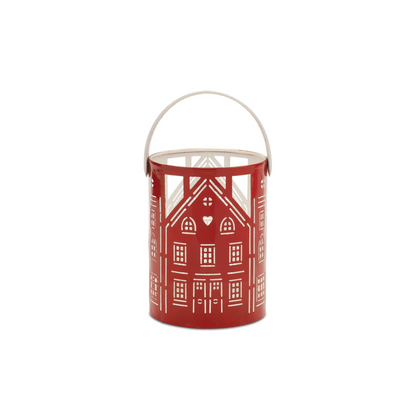 Punched Metal House Lantern (Set of 3)