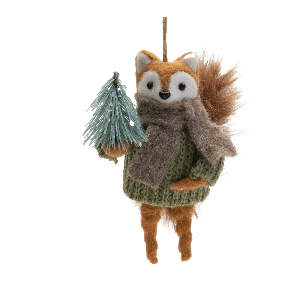 Felt Squirrel and Fox Ornament (Set of 12) -Ship Only
