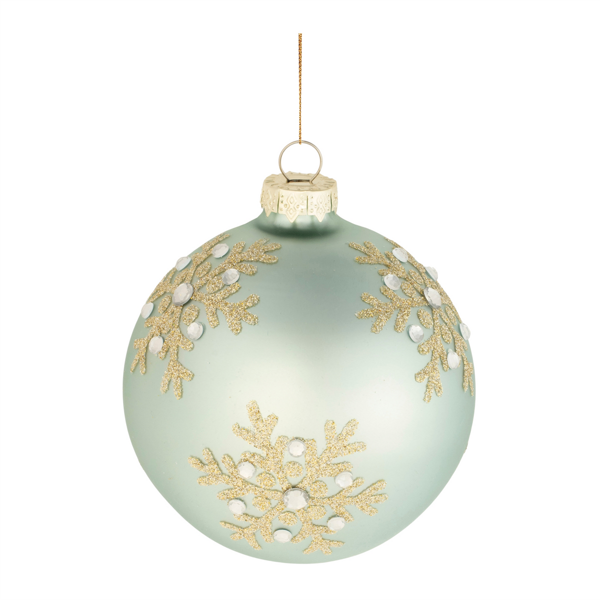 Ball Ornament (Set of 6) 4"D Glass -Ship Only