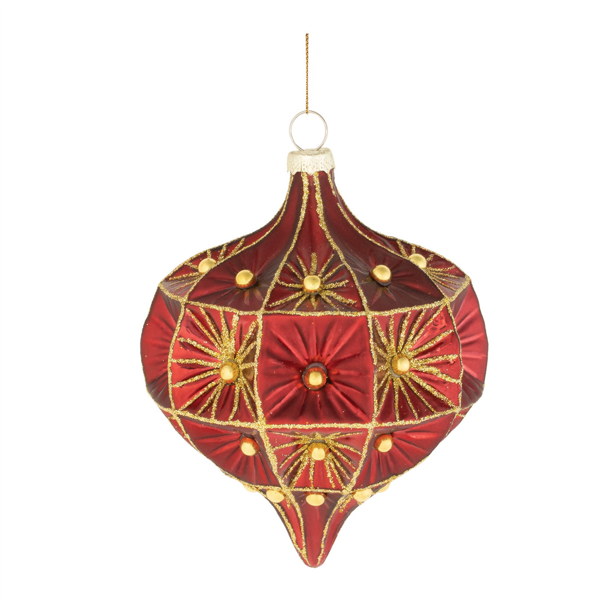 Ornament (Set of 6) 4"H, 4.5"H Glass -Ship Only