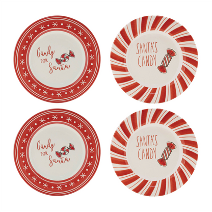 Ceramic Santa Candy Plate (Set of 4)
