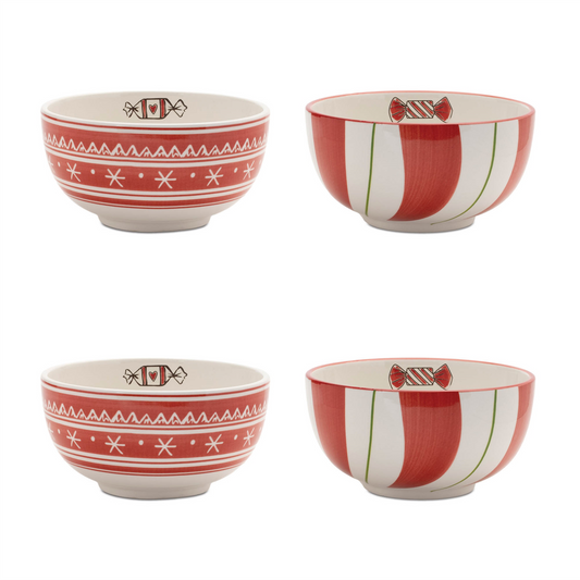 Ceramic Santa Candy Bowl (Set of 4) -Ship Only
