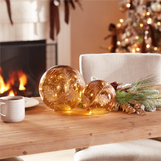 LED Pinecone Globe (Set of 2) -Ship Only